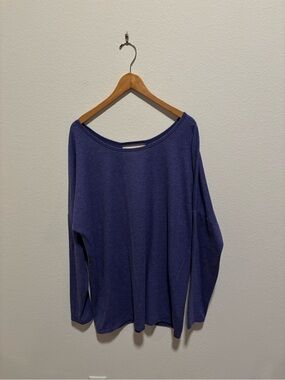 Old Navy Relaxed Boatneck Long-Sleeve Top in purple